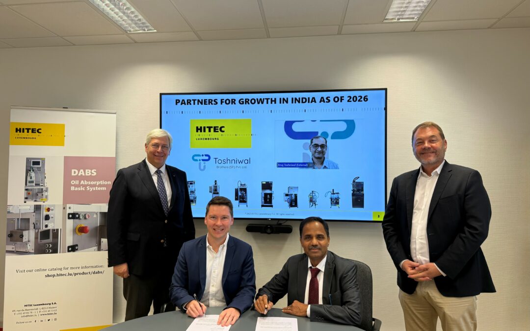 HITEC Luxembourg S.A. announces exclusive sales and service partnership with TOSHNIWAL Brothers (SR) Pvt. Ltd. in India